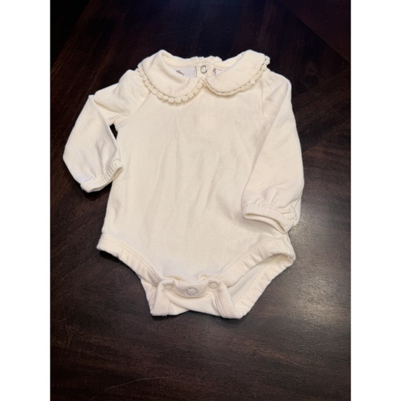 Tommy Bahama Other - Tommy Bahama Girls 0-3 mo long sleeve collar ruffle ivory cream one piece